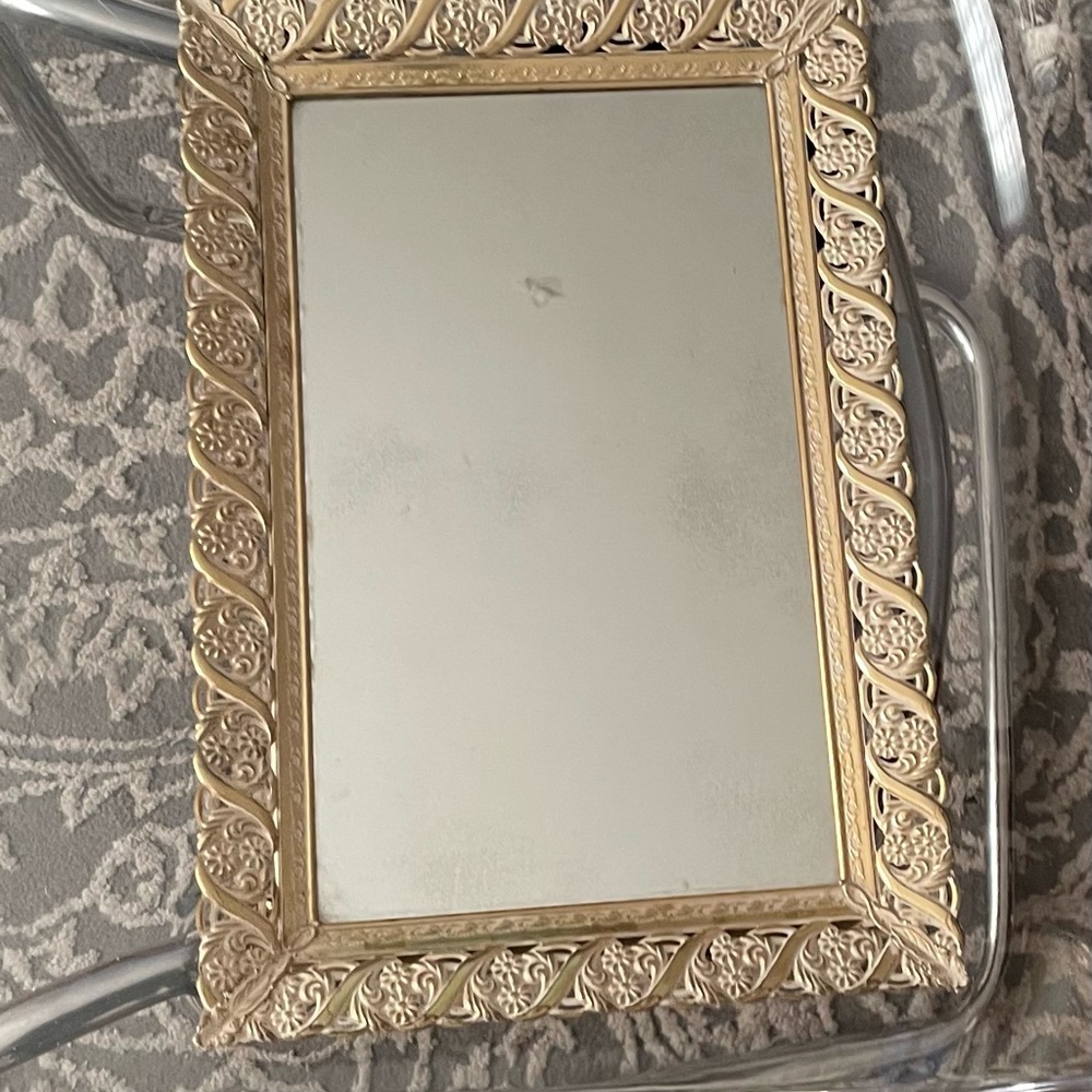 Vintage mirror tray